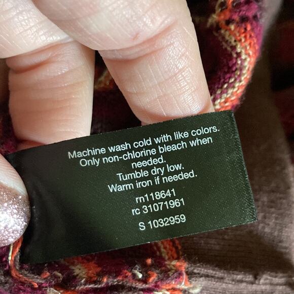 Lane Bryant Burgundy Sweater Pullover Dress W/Coordinating Slip, Size 14/16 - Picture 9 of 9